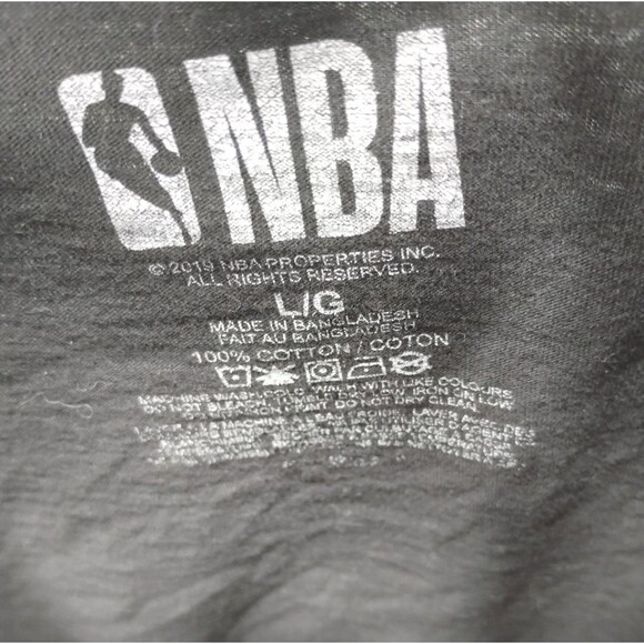 NBA TShirt Men's L Toronto Raptors 2019 World Champions Black Short Sleeve - Picture 9 of 10